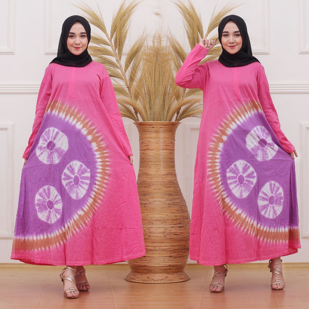 FASHION WANITA KEKINIAN DRESS KAOS PELANGI RESLETING DEPAN BUSUI BUMIL OUTFIT SYARI ADEM MURAH