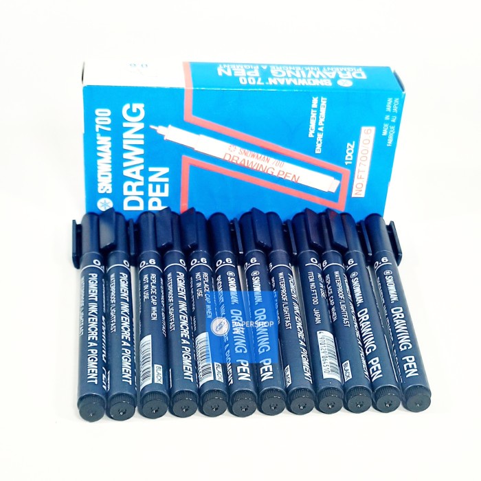 

Pendrawing- Grosir!!! Drawing Pen Snowman 700 Hitam 0.6 Atk -Drawing-Pen.
