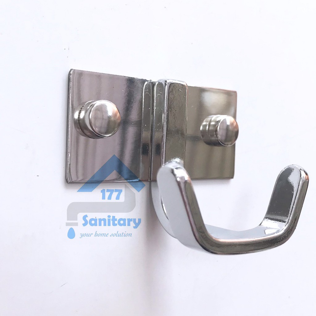 Gantungan Baju 2 Kait Murah Fio F8601- Kapstok Hook Hanger Cantolan Baju stainless Fiorentino /E43