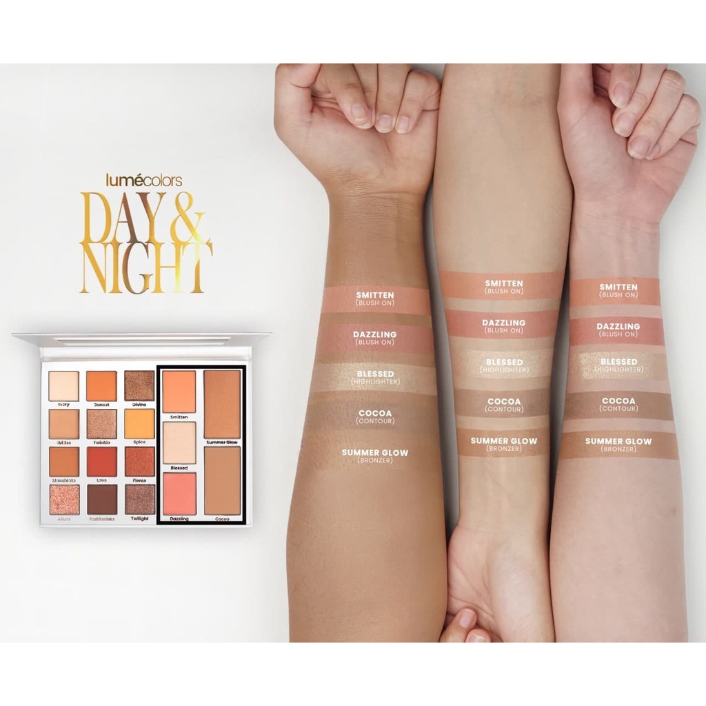 (Free Emas) Lumecolors Day &amp; Night Pallete Eyeshadow with Brush