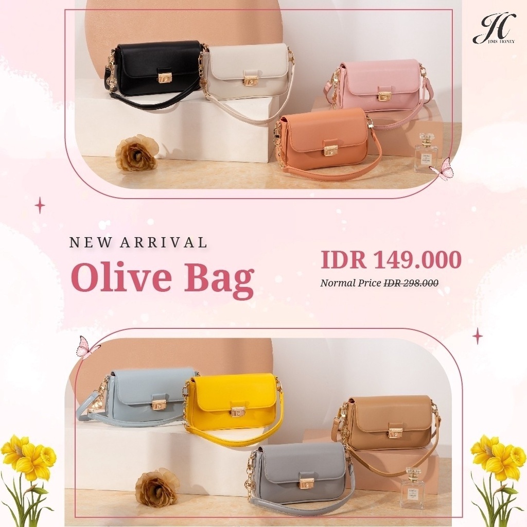 Jims Honey Olive Bag Tas Selempang Wanita Slingbag Hangout Cewek Mewah Import JH Ori Murah