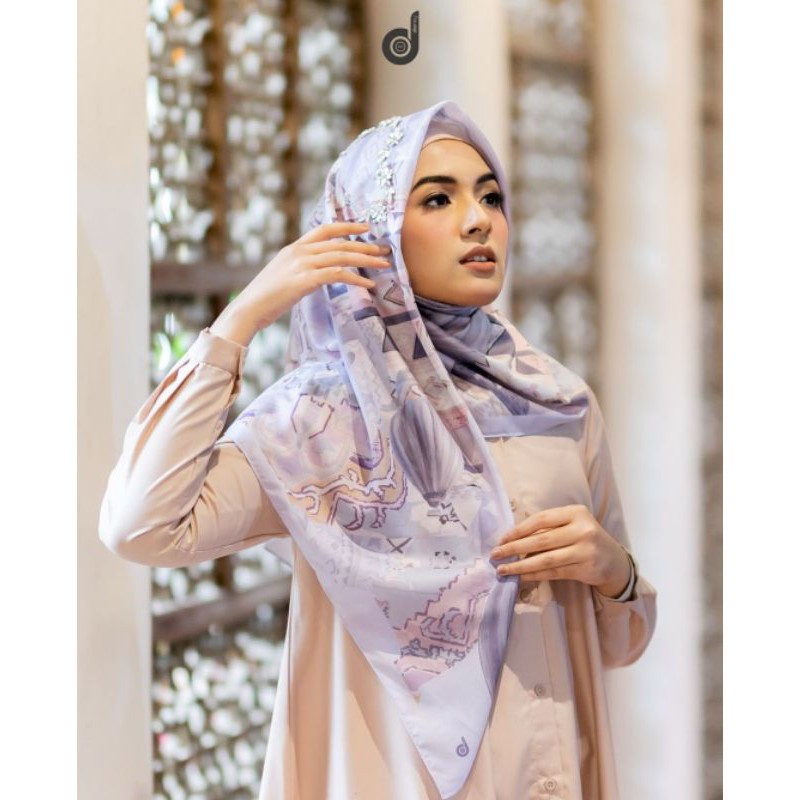 hijab segiempat Voal motif terbaru Deenay original signature cappadocia Turki series