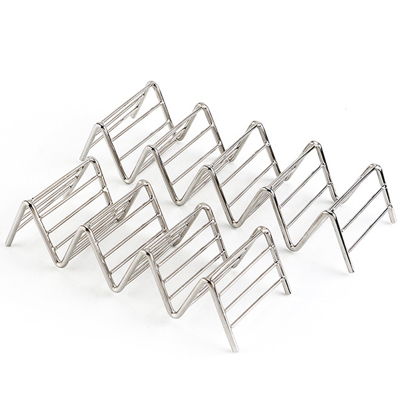 Rak Stand Holder Taco Makanan Meksiko 1-4 Slot Bahan Stainless Steel