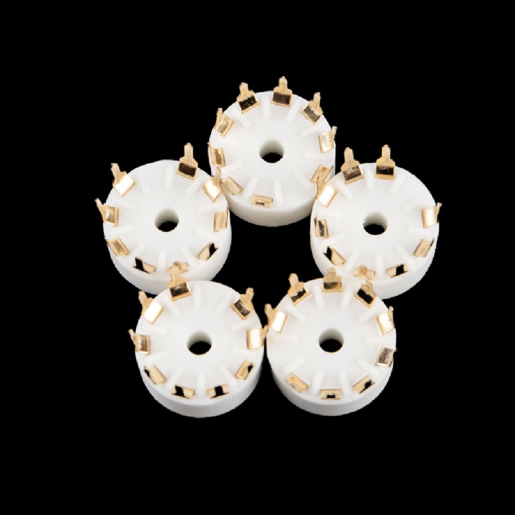 5 Pcs 9 Pin B9A Pcb Mount Tube Socket 12ax7 12at7 Hifi Audio Gaya Vintage