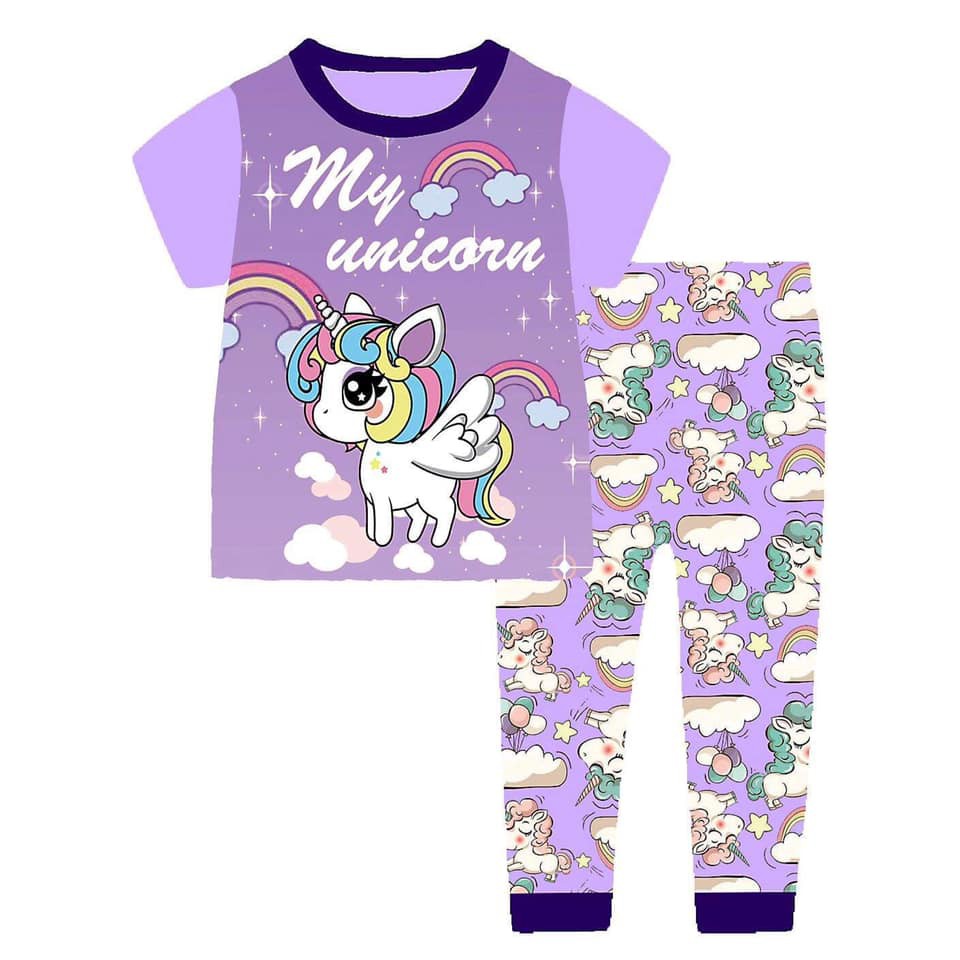 Setelan baju tidur / Kids Pajamas / Piyama Anak Unicorn Star Set 2in1