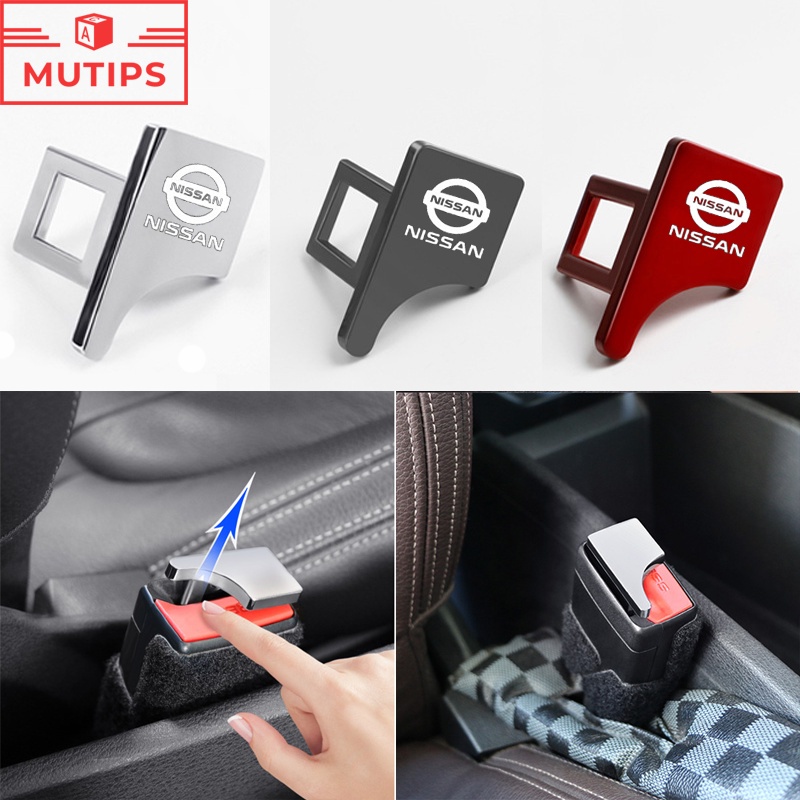 NISSAN Gesper Sabuk Pengaman Mobil Bahan Zinc Alloy Untuk Skyline Livina Serena Xtrail t31 t30 Terrano Gtr March Juke