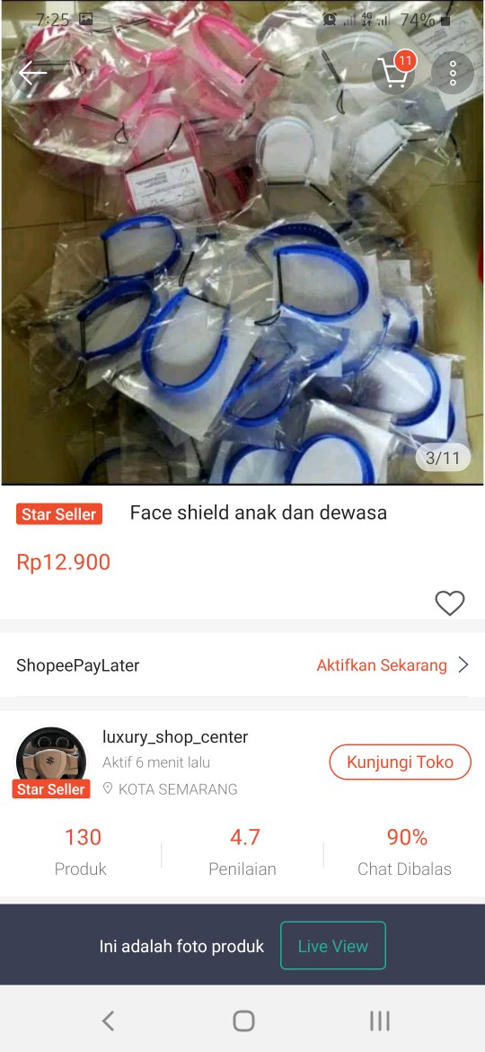 Face Shield Anak Dan Dewasa