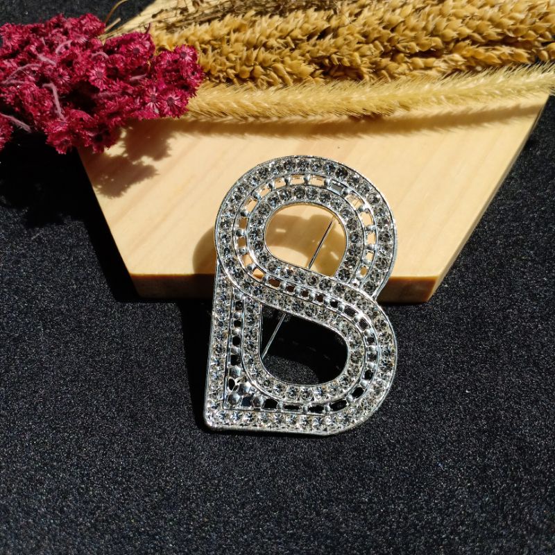 Brooch Buttonscarves KW//Bros Buttonscarves Polos/Mata/Mutiara-J-SILVER