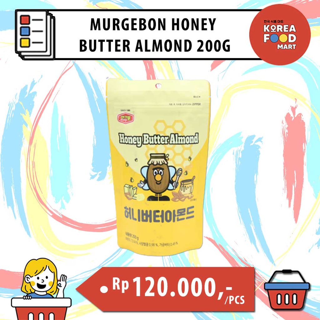 Jual MURGERBON HONEY BUTTER ALMOND 200 g / KACANG ALMOND RASA MADU MENTEGA Shopee Indonesia