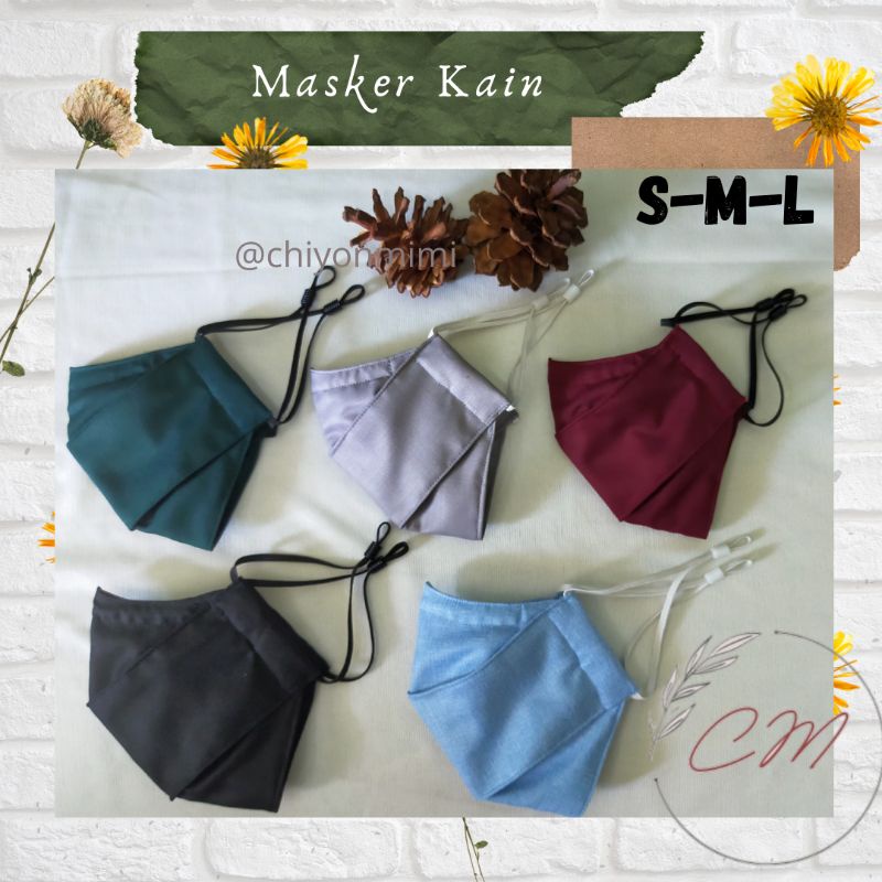 Masker Kain 3D/Masker Kain  Katun  polos 3Ply (Earloop/Headloop)