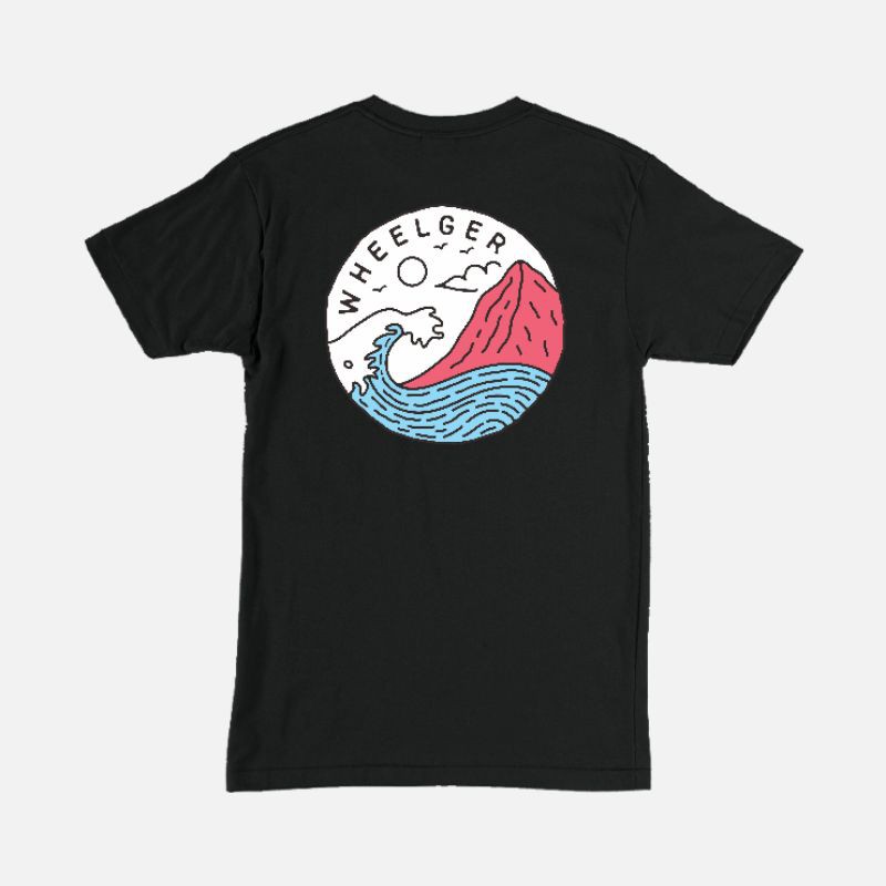 The Mountain and The Wave T-shirt - Black (KAOS GUNUNG)