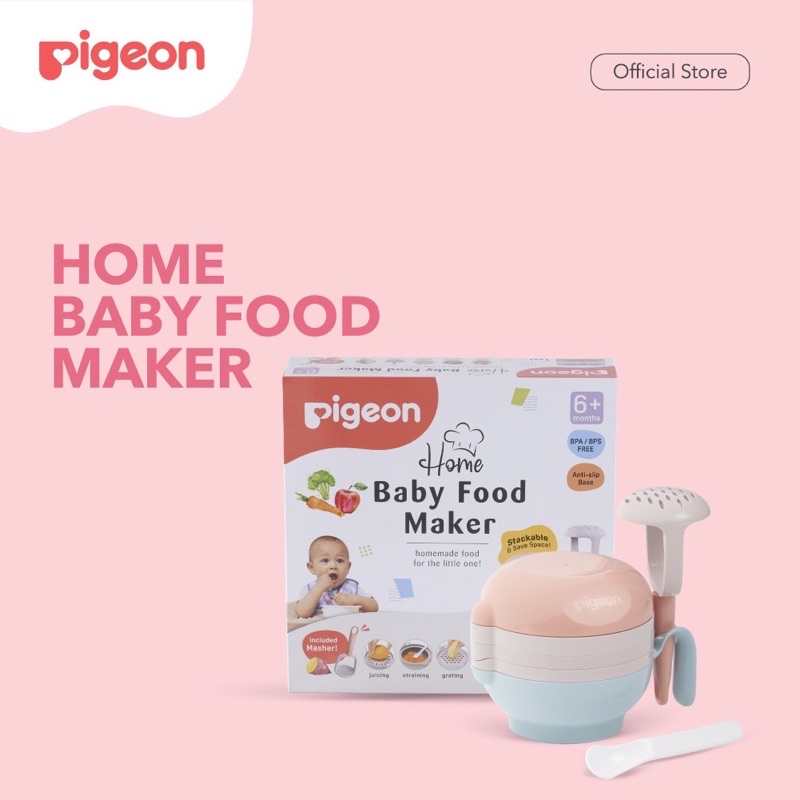 PIGEON HOME BABY FOOD MAKER / Alat Pembuat Makanan Bayi - NEW Home Foodmaker (7 Komponen) KEMASAN TERBARU - FREE BUBBLE + DUS