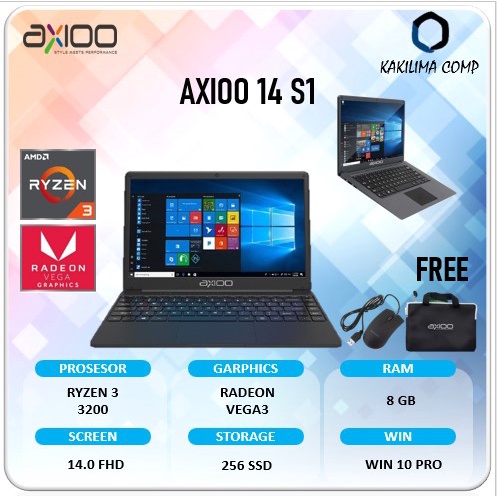 Jual Laptop Sekolah AXIOO Slimbook 14 Ryzen 3 Ram 8GB 256SSD Windows 10 Pro Shopee Indonesia