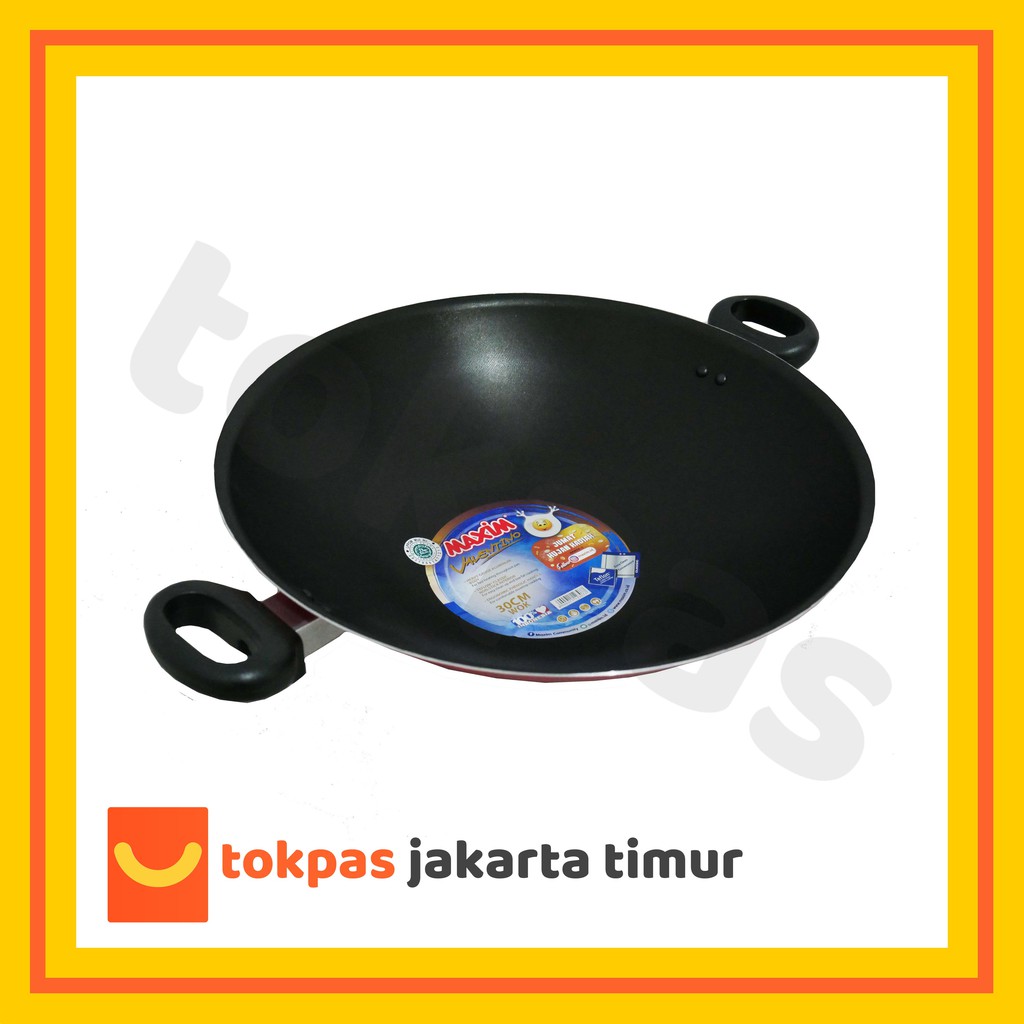 Maxim Valentino Wok Wajan Teflon Anti Lengket Ukuran 30cm
