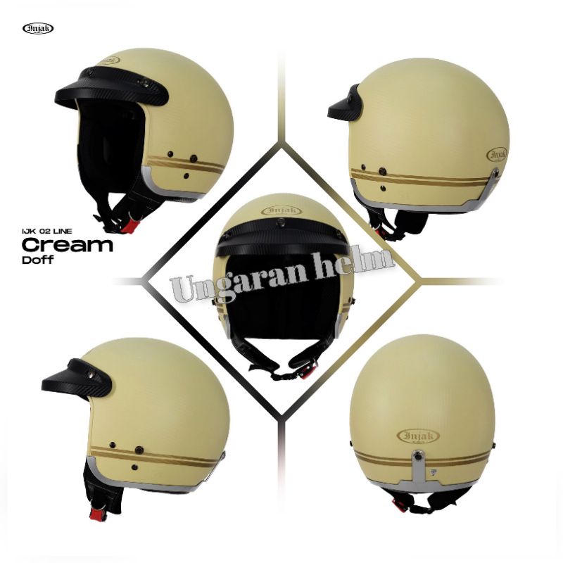 Helm Injak Cream Retro | Injak Helm cream