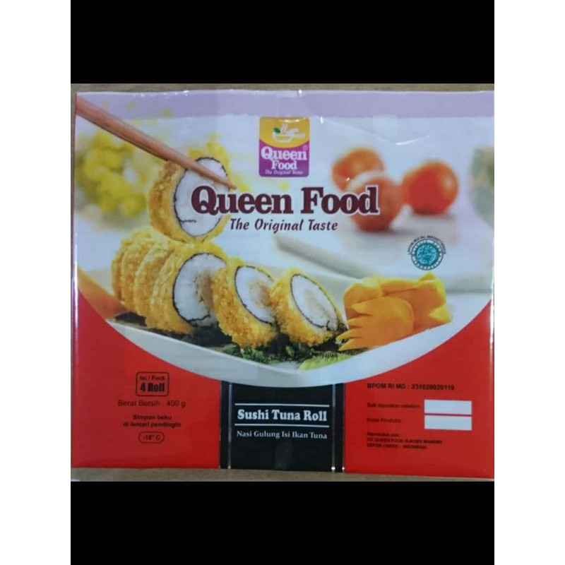 Queen Food Sushi Tuna Roll, Nasi Gulung isi ikan tuna