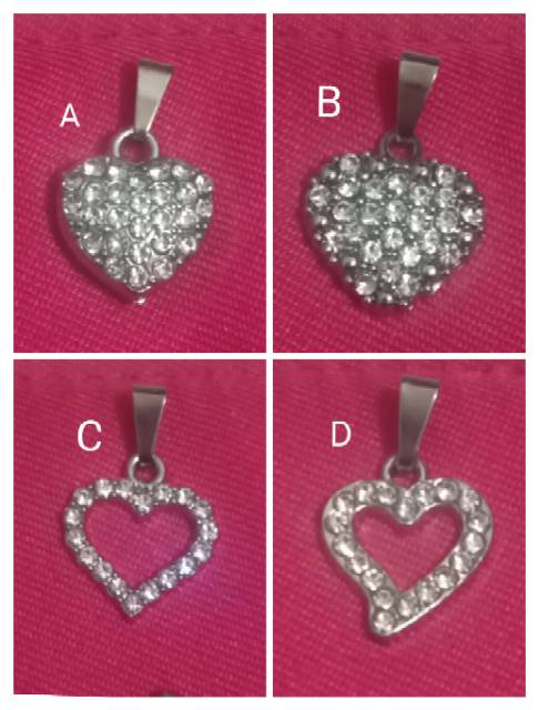 AL37 liontin kalung wanita lapis Rhodhium