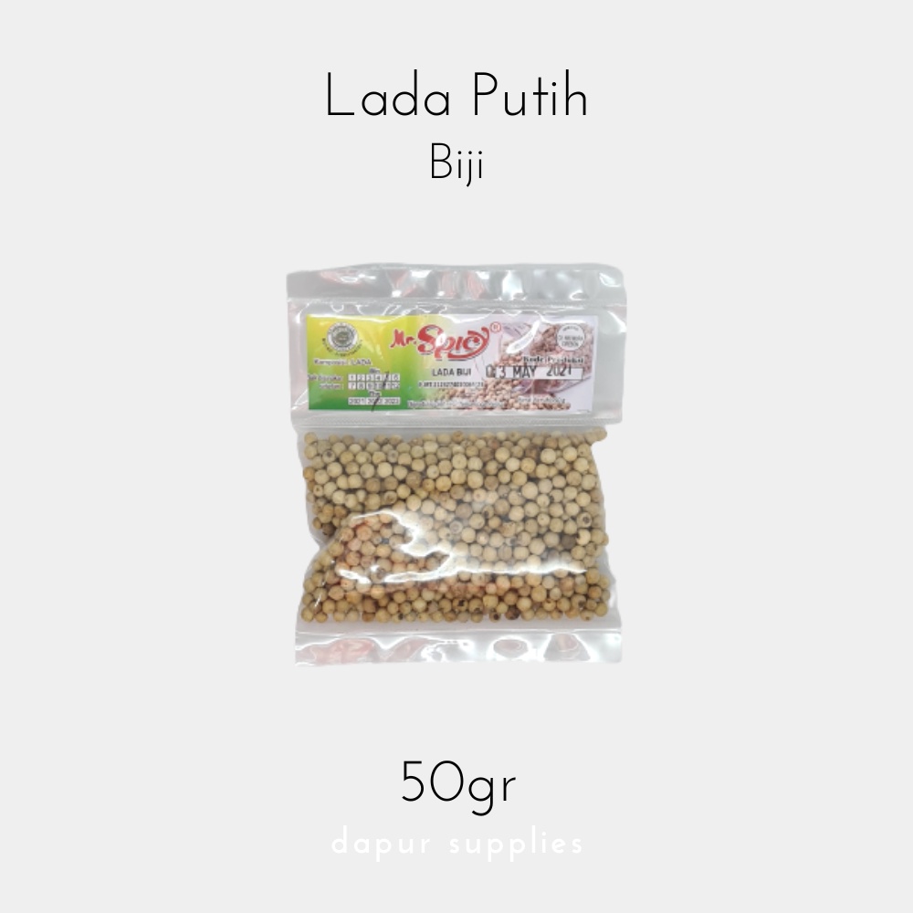 Biji Lada Putih / White Pepper Seeds – Mr Spicy 50g