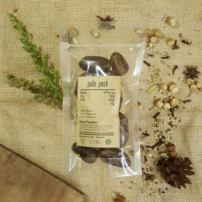 

BIJI PALA UTUH KERING 500 GRAM - Myristica Fragrans - MURNI - JS