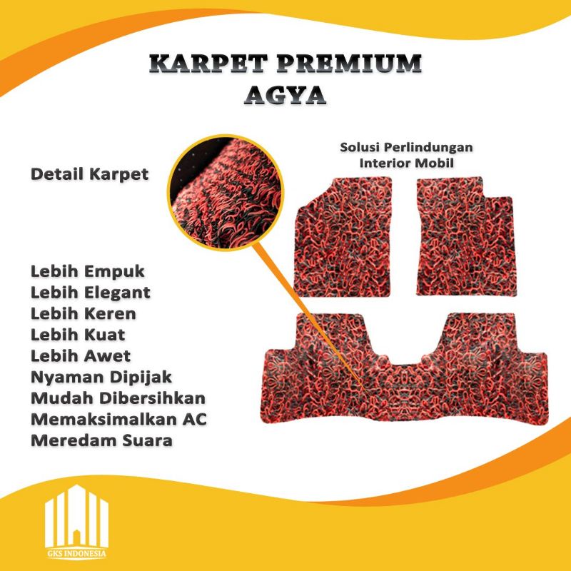 KARPET MOBIL NEW AGYA TERBARU PREMIUM KARPET MIE BIHUN