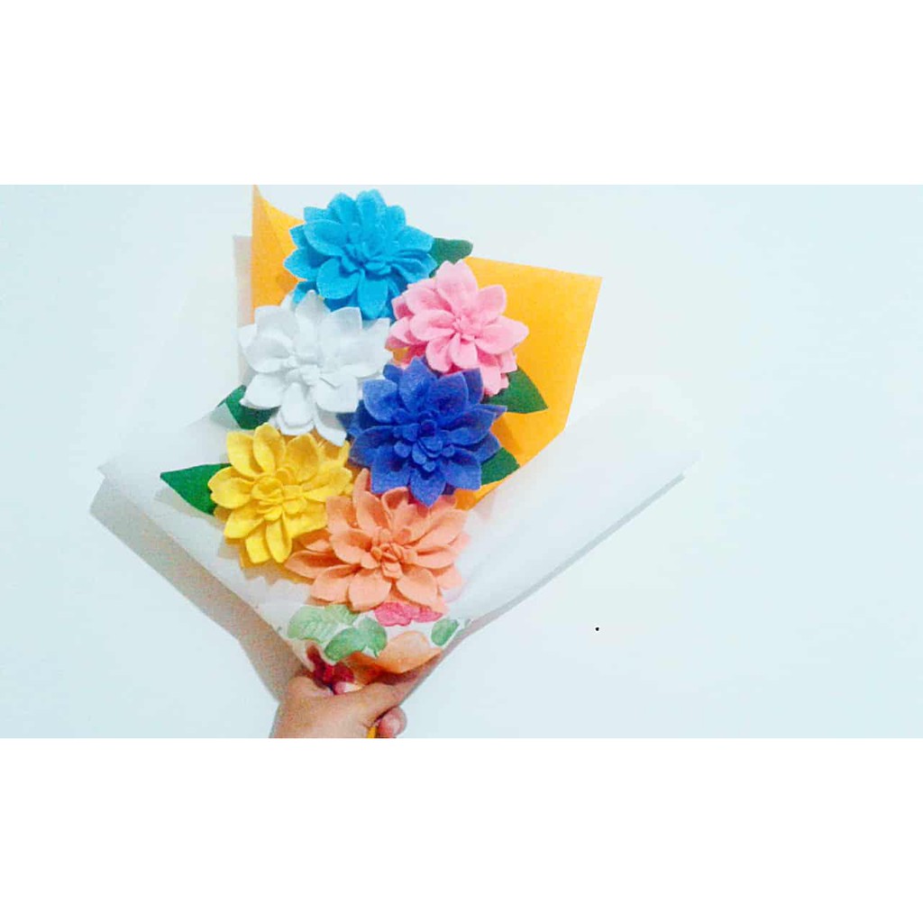 BUKET BUNGA FLANEL 004 / BUKET BUNGA MURAH / BUKET WISUDA