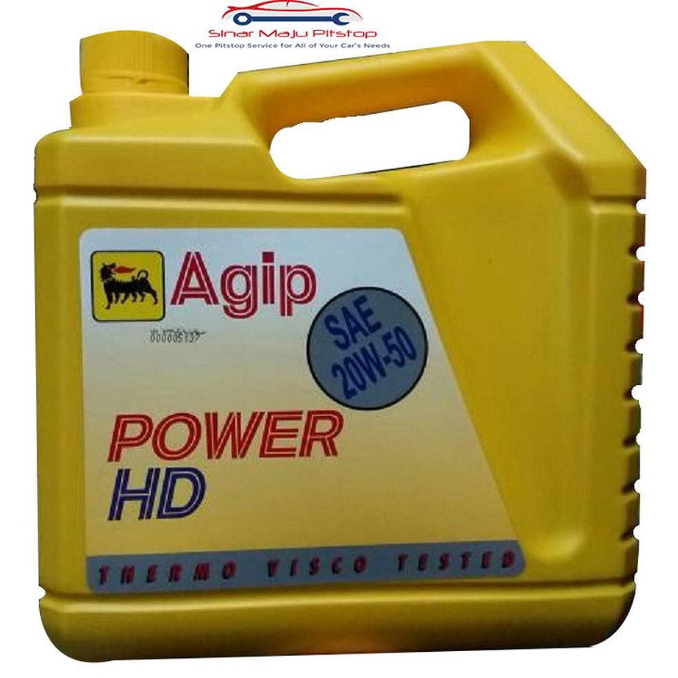 Sale Agip Power Hd 20W-50 Oli Mobil Bensin 4 Liter Original