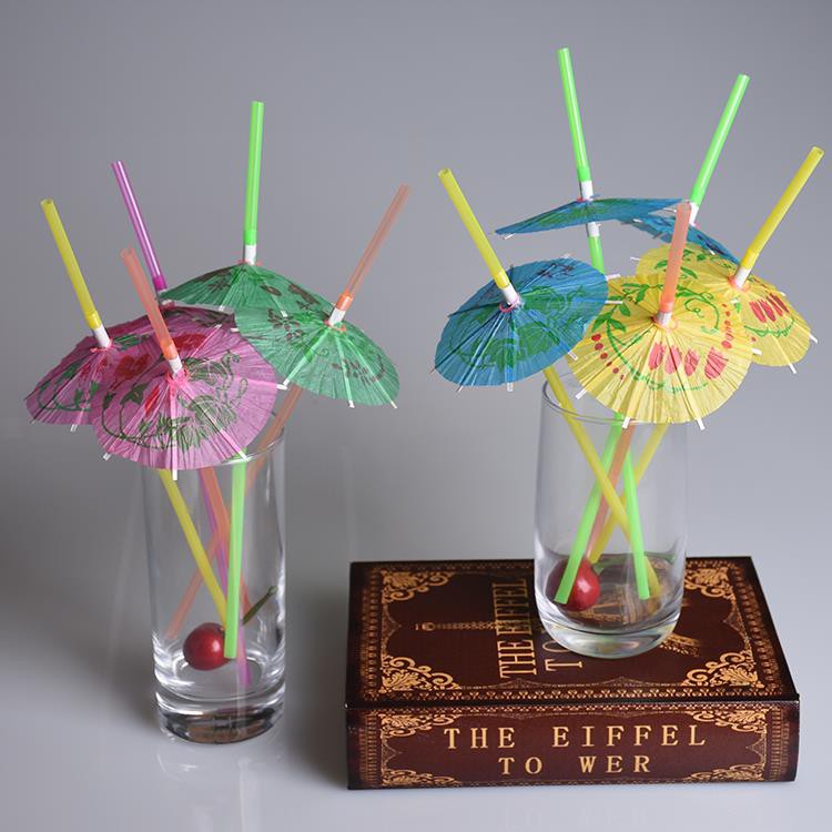 tropicalumbrella straw/ pipet warna/ sedotan hias payung sedotan minum