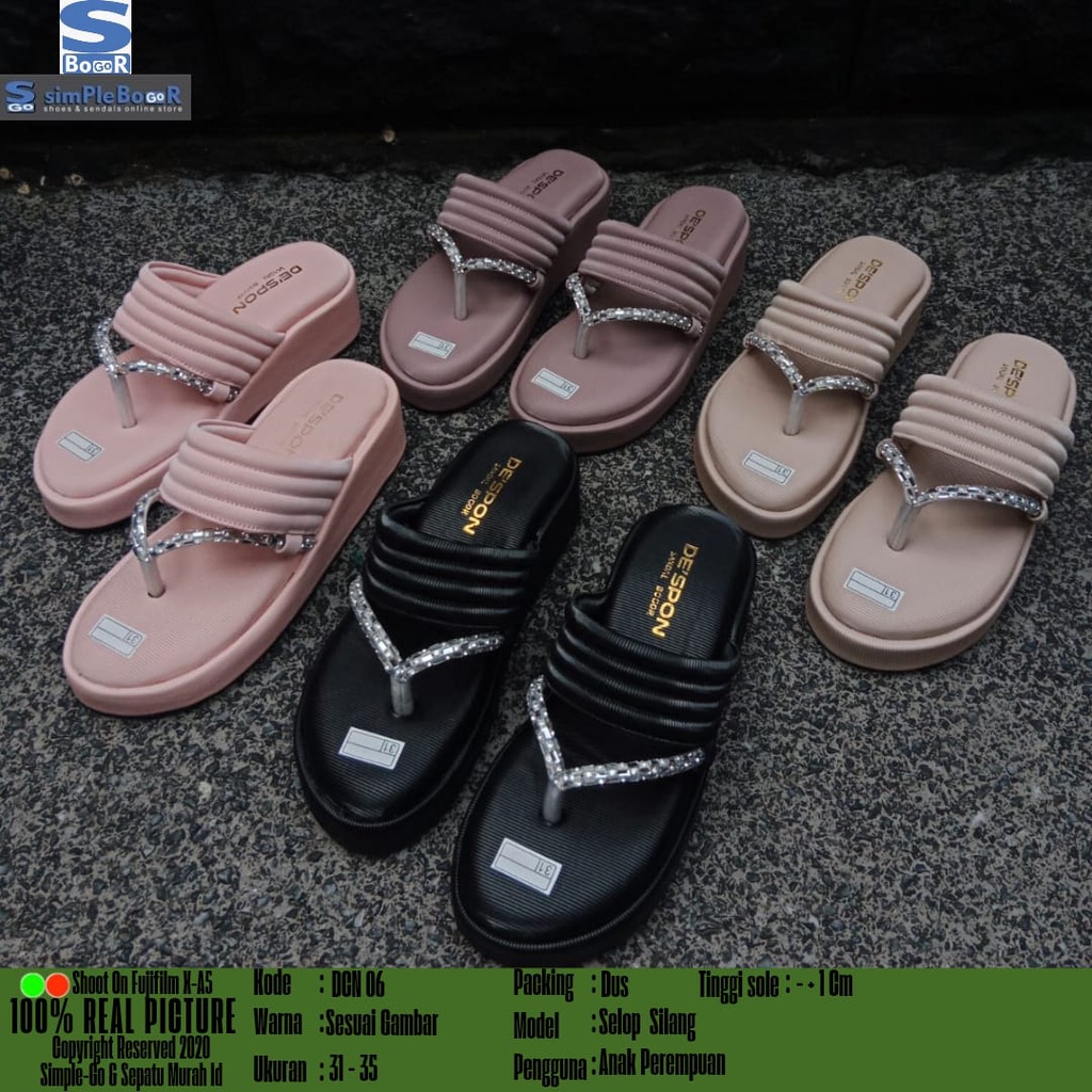 sandal wedges anak remaja wanita size 31-40