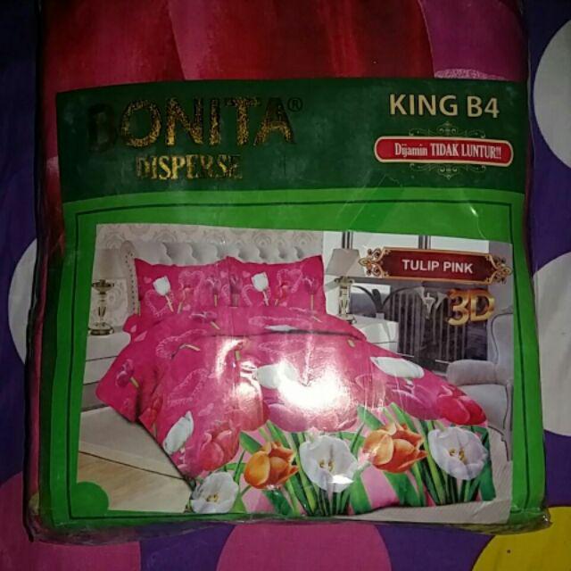 Sprei Bonita Tulip Pink/ New Merak / Batik Persia 180 B2