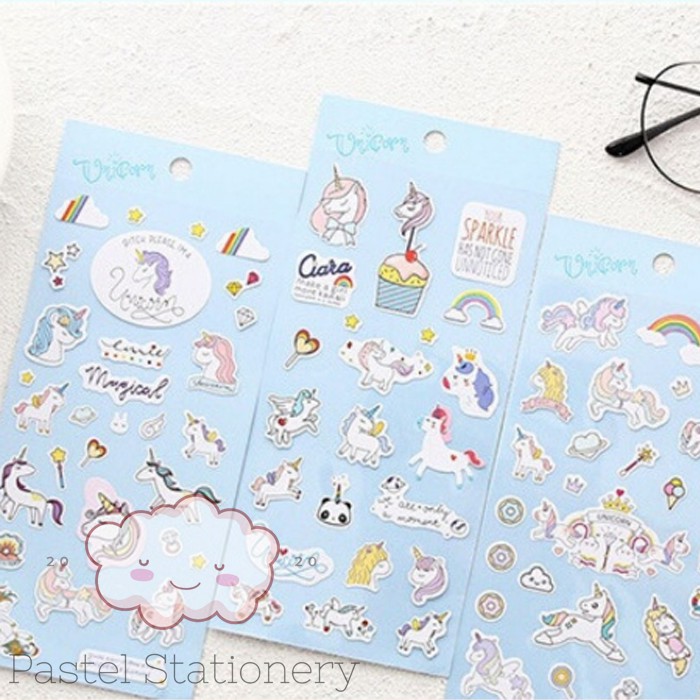 

Dreamy Unicorn Deco Stickers - Stiker Lucu