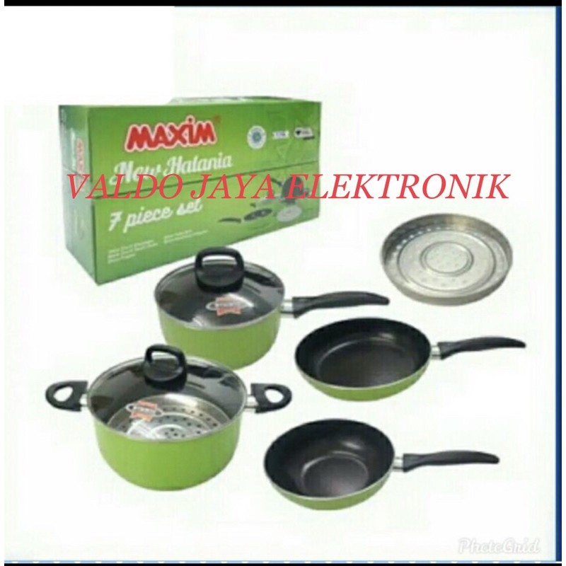 MAXIM Panci Wajan Teflon Set HAL-7-Set Alat Masak Maxim Set 7in1