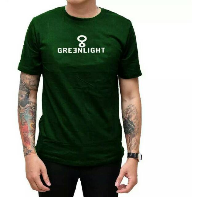 BAJU KAOS DISTRO GREENLIGHT HIJAU BOTOL BESTSELLER