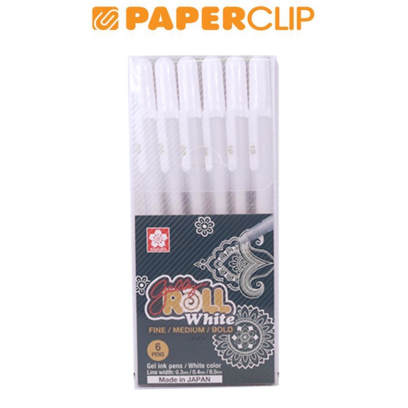 

BALLPOINT GELLY ROLL SAKURA XPGB-6WT WHITE 6S