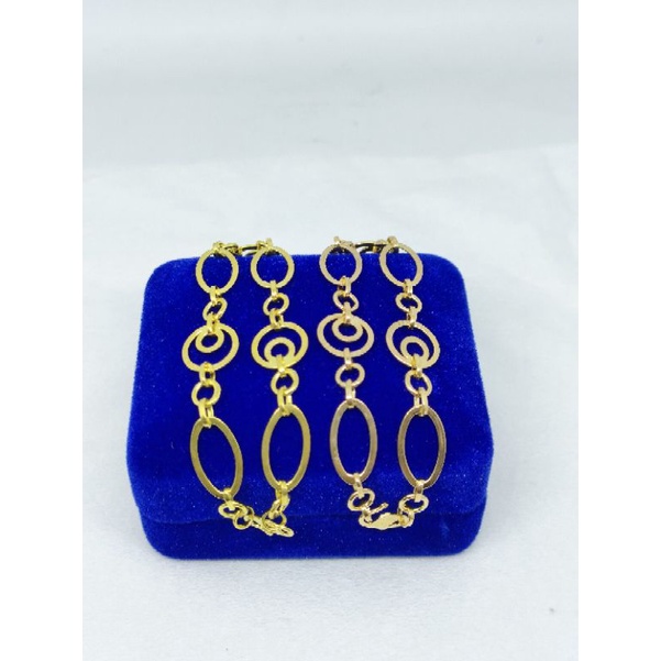 GELANG PERAK ASLI SILVER 925 LAPIS EMAS/GELANG TANGAN RANTAI OVAL HOLO BULAT UKIR/ASLI SILVER/FASHION WANITA