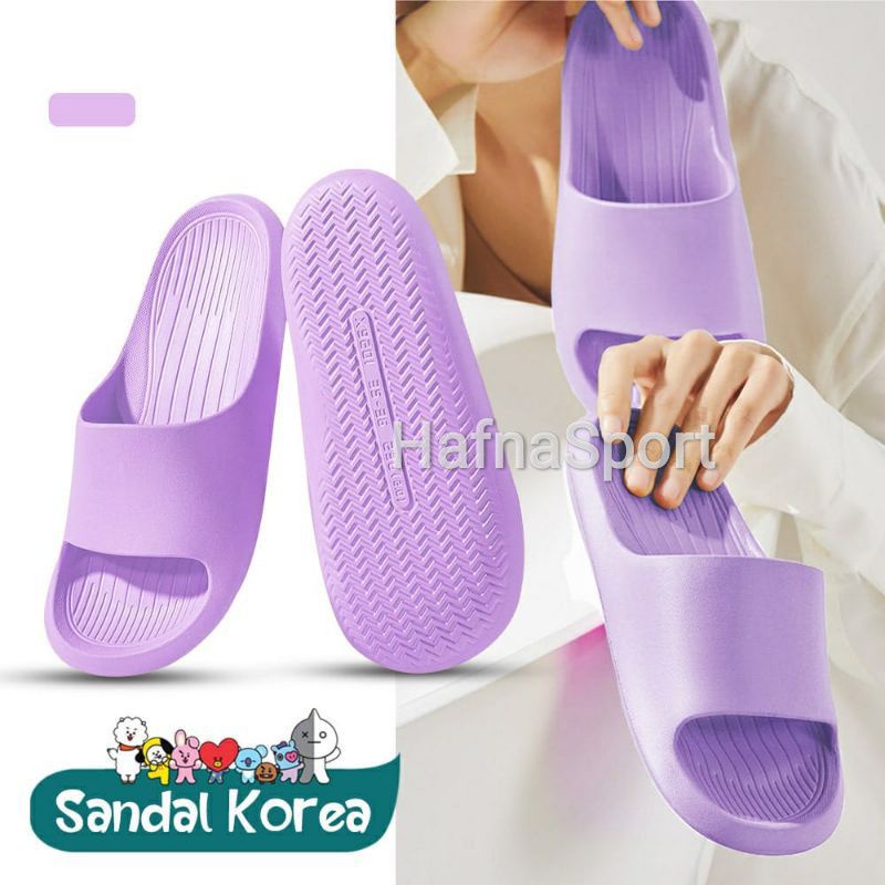 Sandal Slip On Wanita Korean/Sendal Selop Wanita Anti Selip Anti Air
