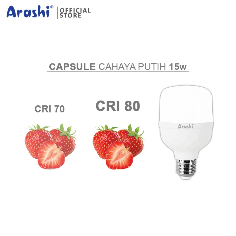 Arashi Lampu LED Capsule 15 Watt CDL Putih Bohlam LED Capsule