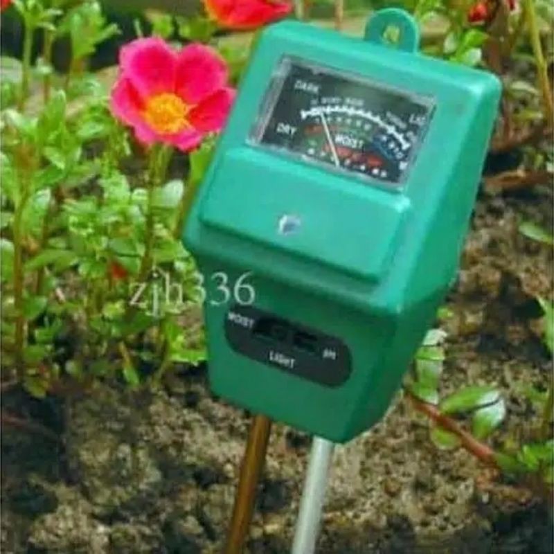 3 In 1 Soil Tester Meter Tanah PH Water Moisture Light Keasaman/Alat Ukur Kelembaban Dan Ph Tanah