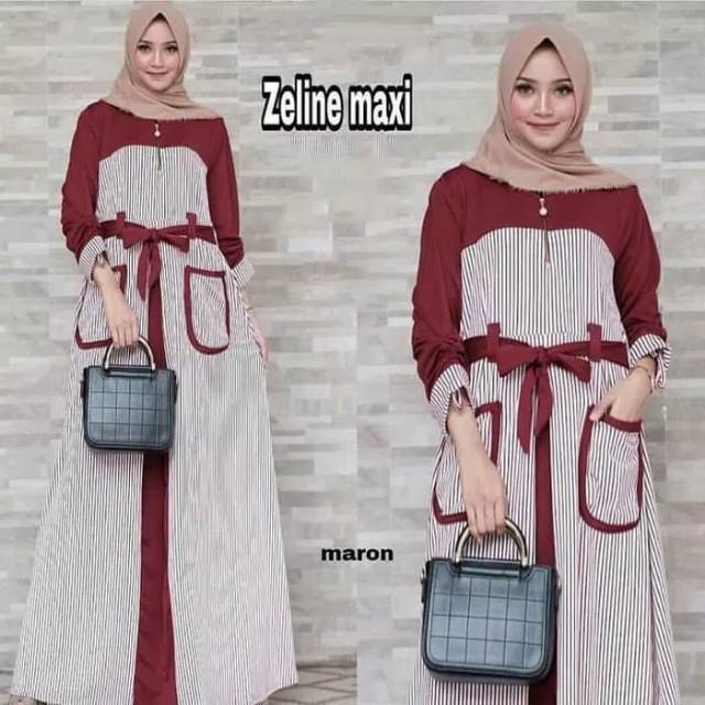 Zeline Gamis Maxi Dress Muslimah