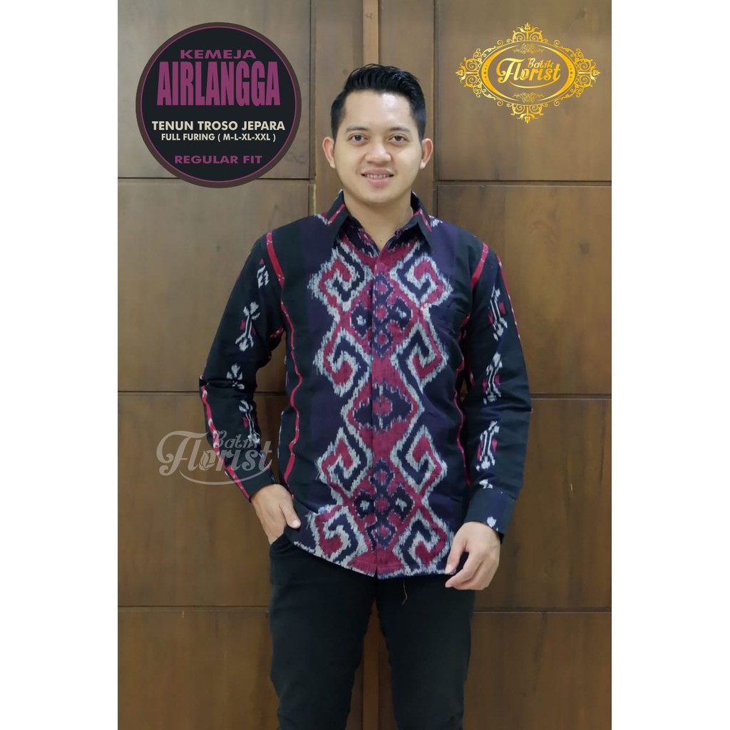 KEMEJAPRIA AIRLANGGA / KEMEJA BATIK PRIA LAPIS FURING /13.3