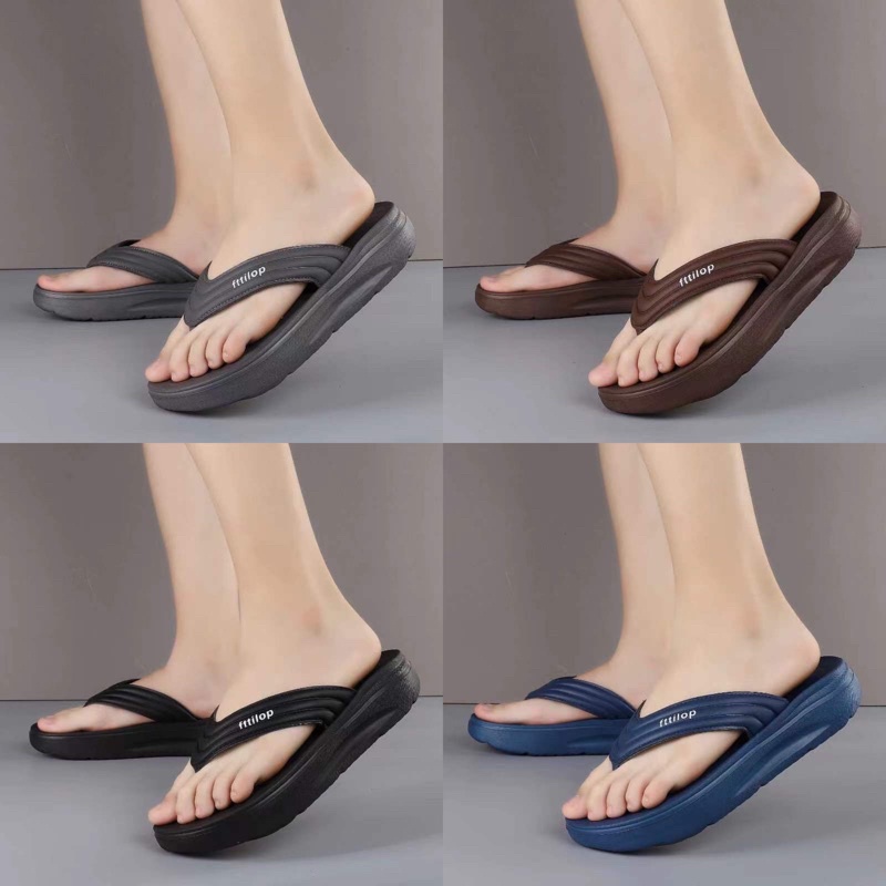 TERMURAH Sendal Fashion Pria Fttilop / Sandal Jepit Pria karet / Sendal flip flop man / fitflop wann