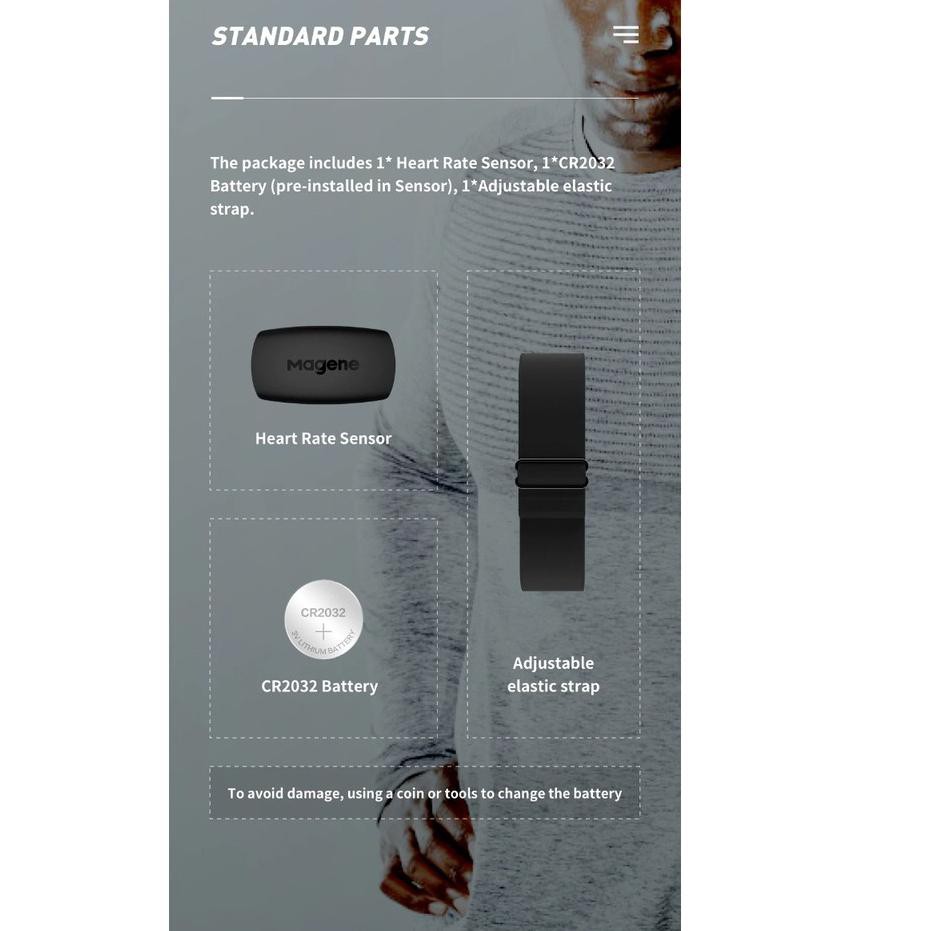 Terbaru Magene Heart Rate Monitor Sensor Heart Rate Sensor H64 Dual cal untuk sepeda dan lari ȸ