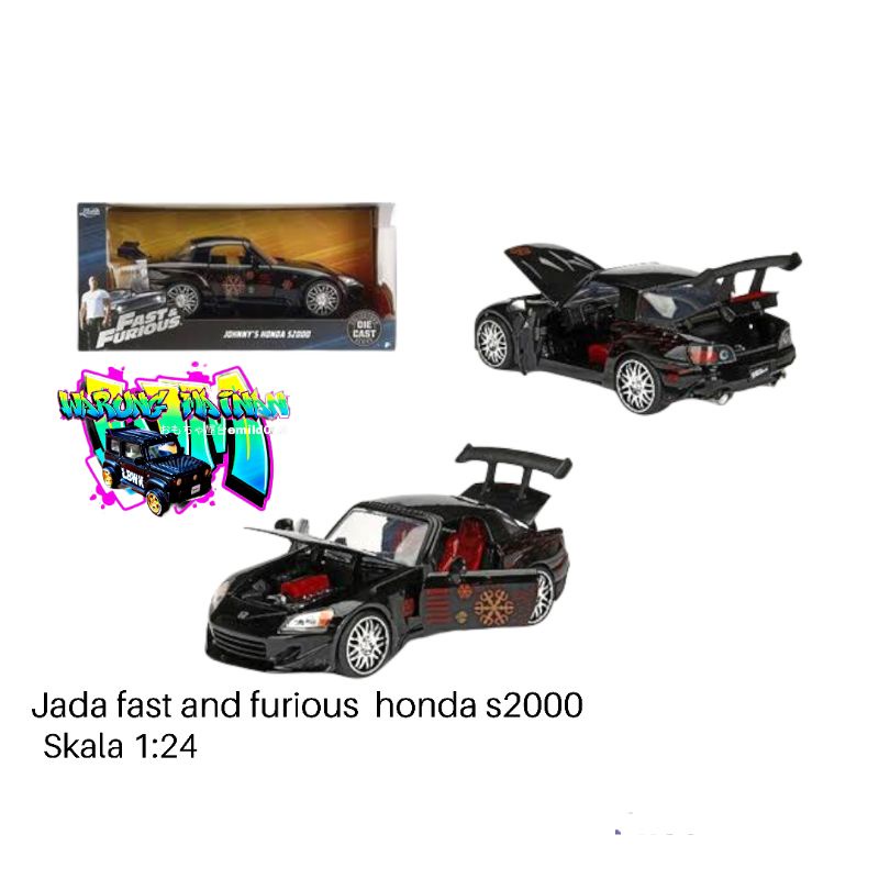 Diecast  jada fast & furious skala 1:24 honda s2000