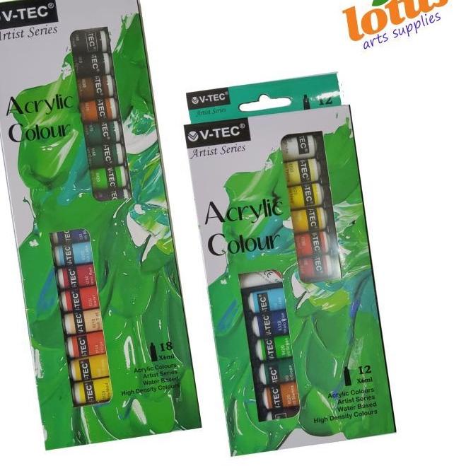 

Big Sale - V-TEC Acrylic Colour set 18 warna x 6ml tube