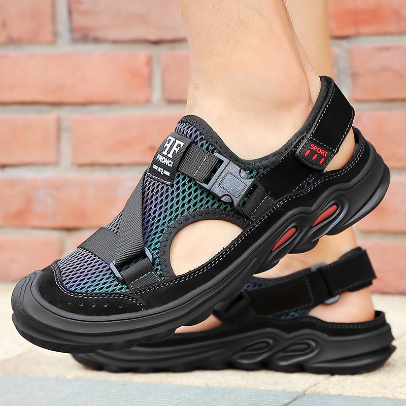 COD Import Sandal Gunung Sendal Pria Hiking Mendaki Sepatu Kulit Asli Touring Olahraga Keren Outdoor Original 133