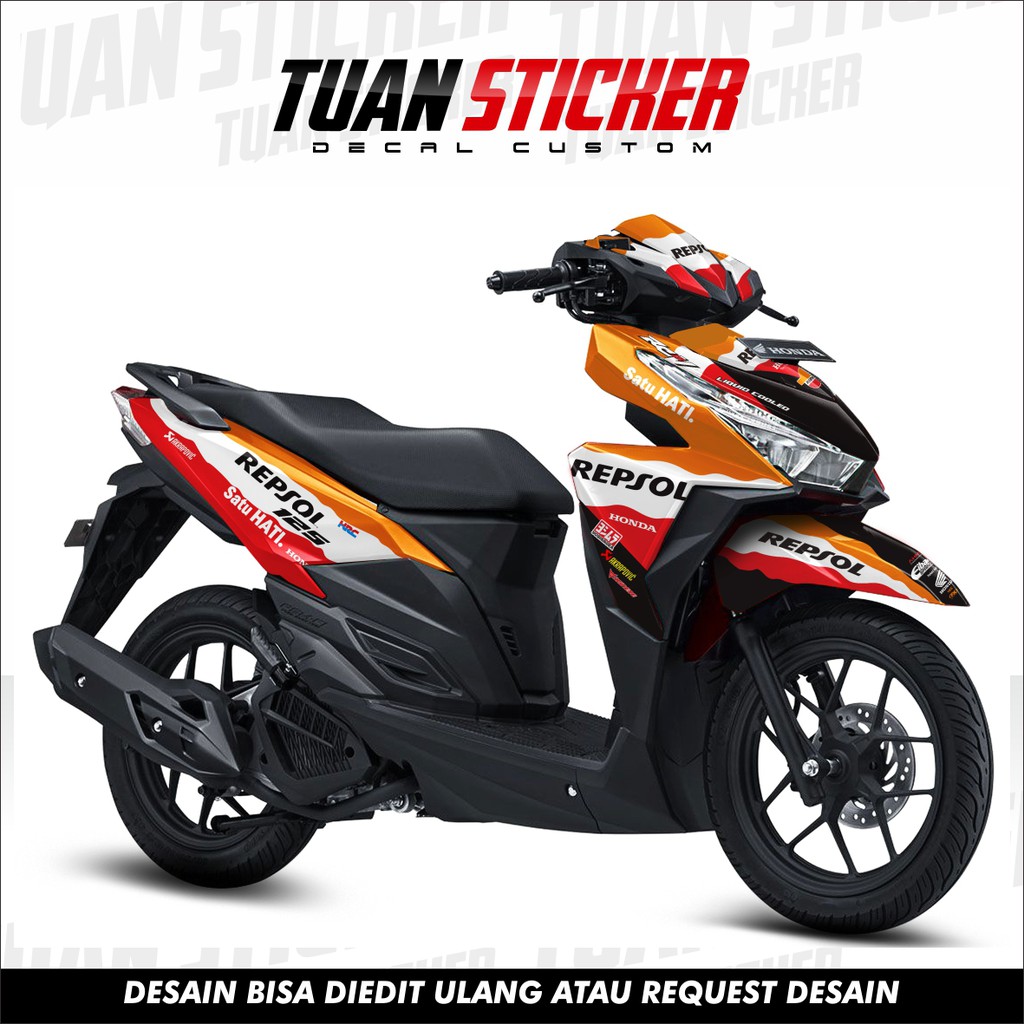 Sticker Striping decal Vario Led 125 Vario 150, Sticker Vario 125 150, Striping Vario Repsol