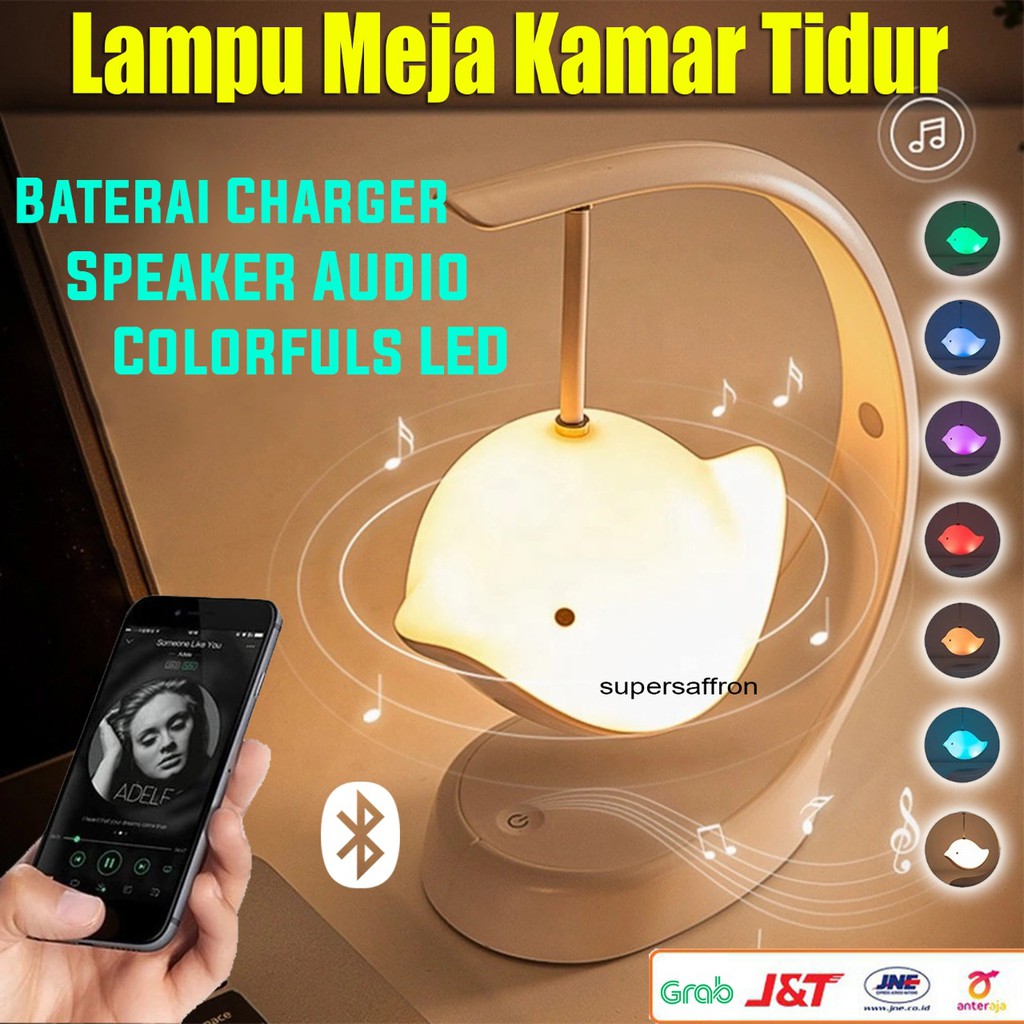  Lampu  Tidur LED  Karakter Blueetoth Musik Rechargeable 