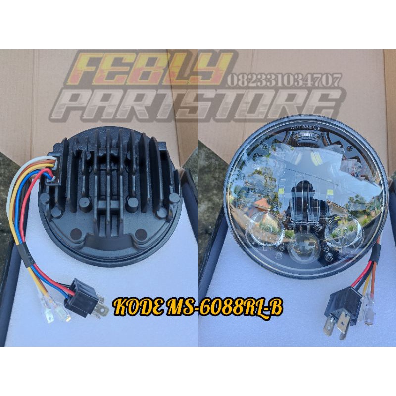 LAMPU DAYMAKER 5.7 INCH 16 LED ORIGINAL IMPORT LAMPU DAYMAKER 5,7 INCH PNP BATOK L2G CB125 VANVAN YL