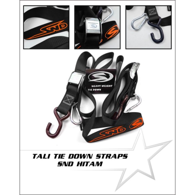 TIE DOWN SND STRAP TALI PENARIK TALI EVAKUASI TALI MOTOR CROSS TRAIL TRABAS ADVENTURE GRASSTRACK ADV