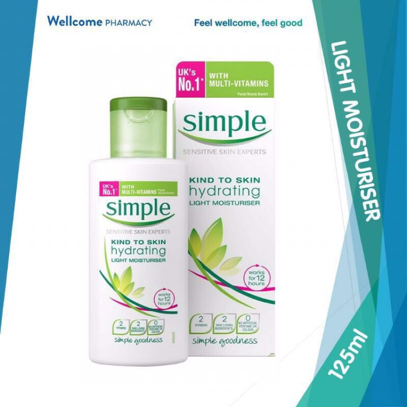 SIMPLE Moisturizer 125ml (100% original beli di WATSON TURKI) free bubble wrap