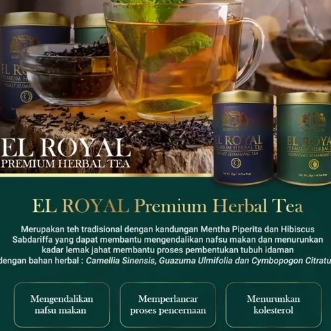 1 Paket El Royal Premium Herbal Tea - Teh Herbal Untuk Kesehatan Melancarkan Pencernaan